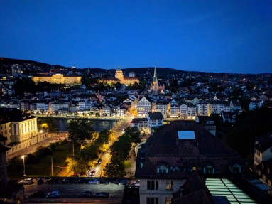 Stadt Zürich bei Nacht Aussicht auf die Stadt Zürich bei Nacht