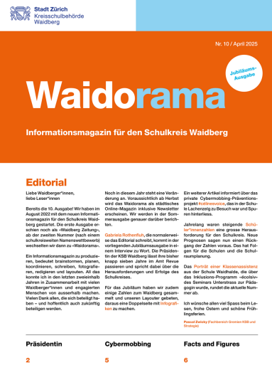waidorama-titelseite Titelbild des Informationsmagazins Waidorama