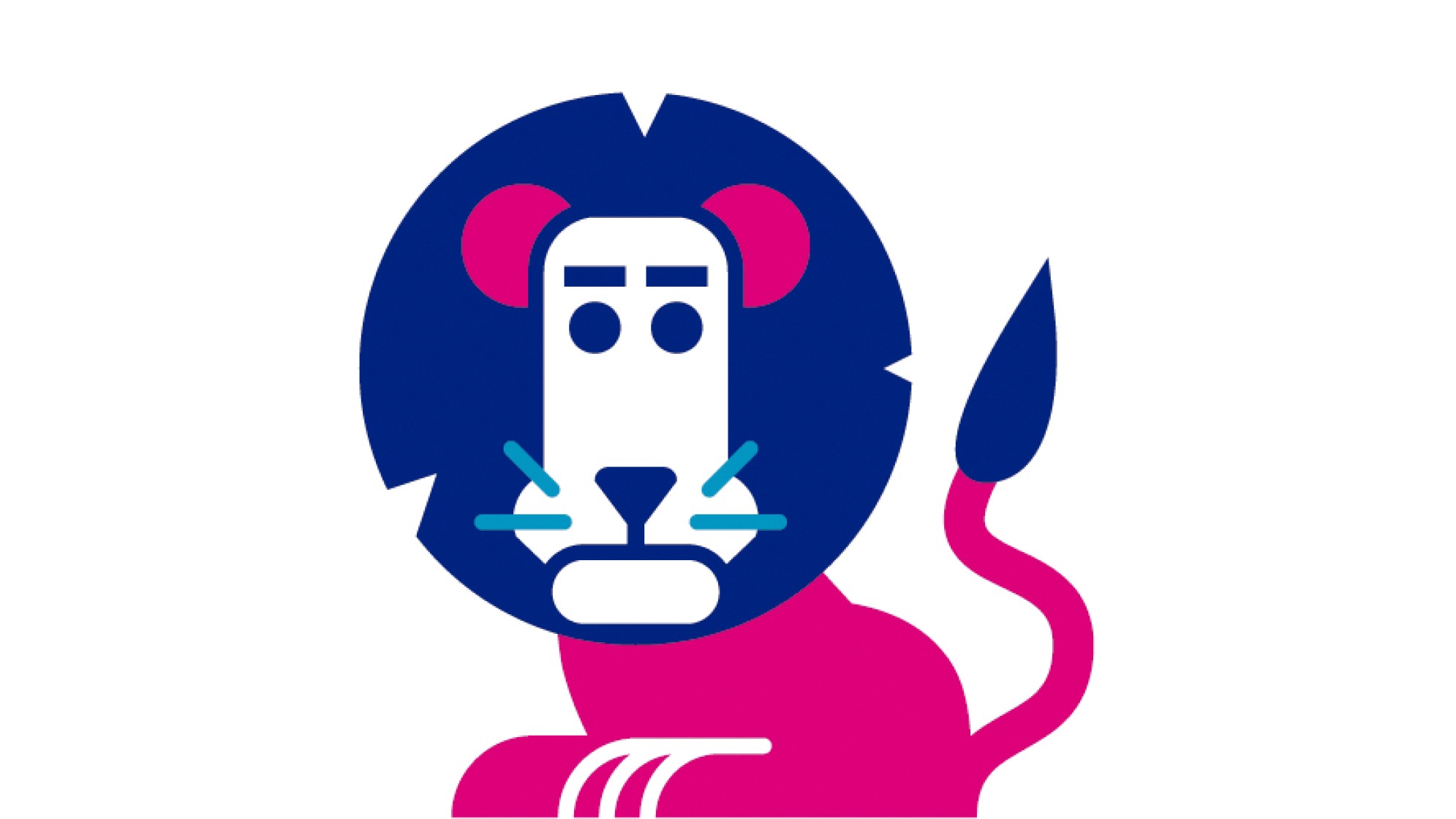 Illustration in blau und pink: Zürileu