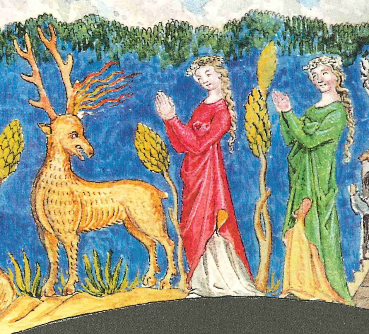 Die Königstöchter und der Hirsch