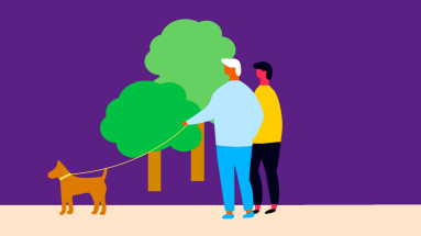 Spaziergang mit Hund