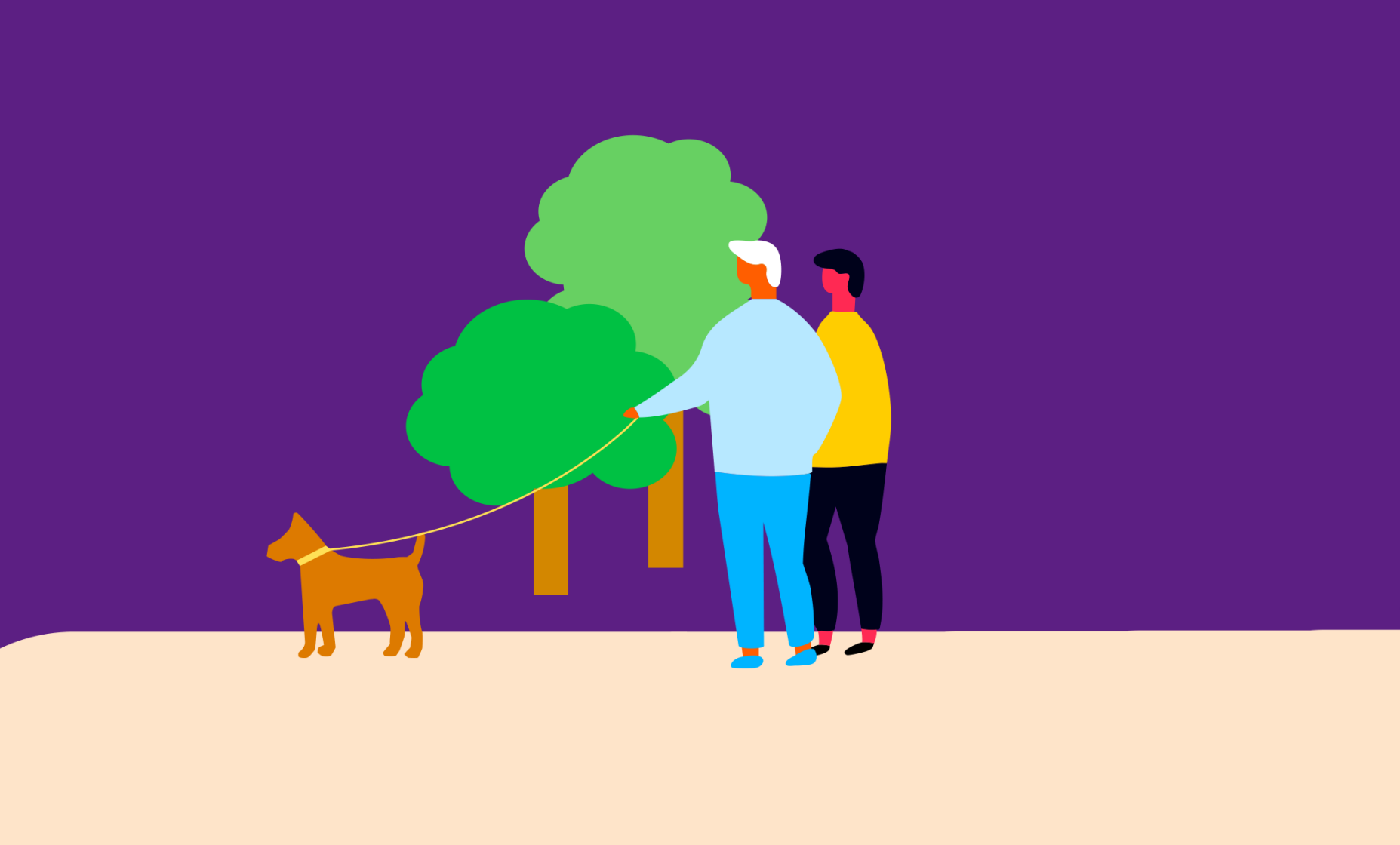 Spaziergang mit Hund