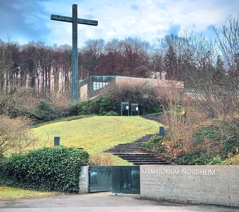 Aussenansicht vom Krematorium Nordheim