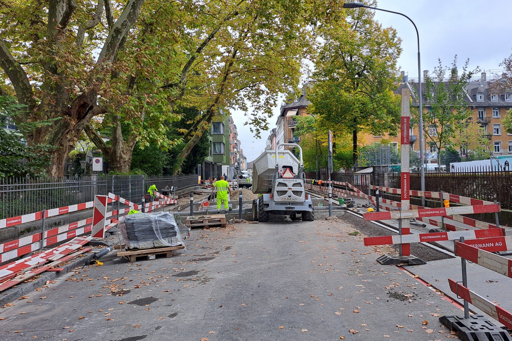 Bauarbeiten in der Brauerstrasse Velovorzugsroute