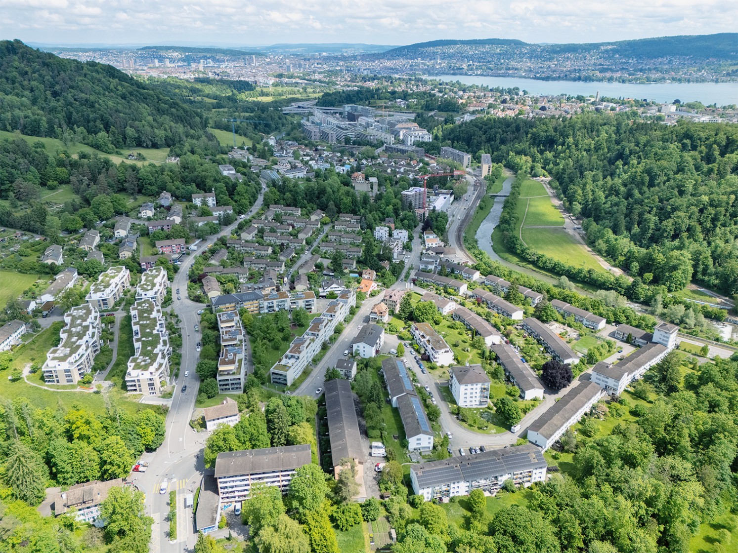 Blick vom Lyrenweg in Albisrieden