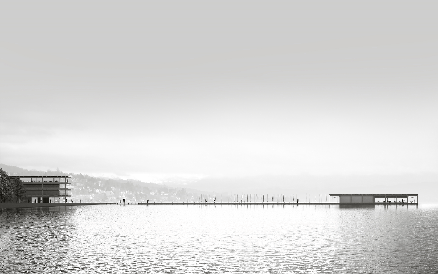 Visualisierung Hauptmole Marina Panorama (© WALDRAP AG, Zürich)