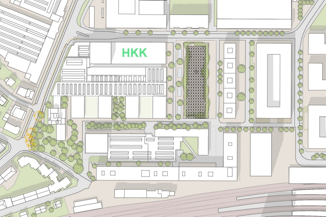 Das HKK im Situationsplan MFO-West (Plan: Salewski Nater Kretz)