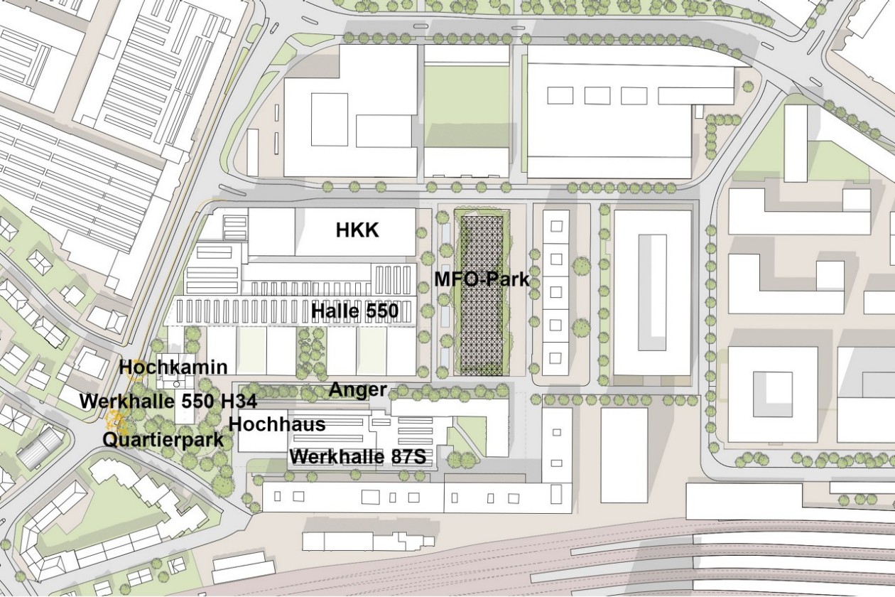 Situationsplan mit Nutzungen (Plan: Salewski Nater Kretz)