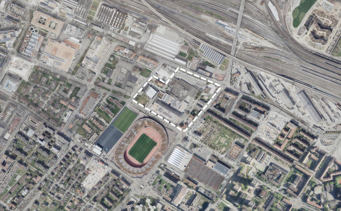 Das Schlachthof-Areal an der Grenze zwischen Aussersihl und Altstetten