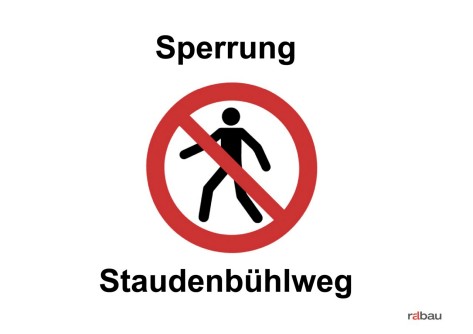 Sperrung Staudenbuehlweg Grafik