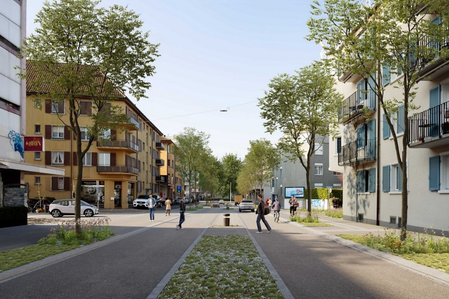 Die Baslerstrasse nach der Umsetzung des Projektes