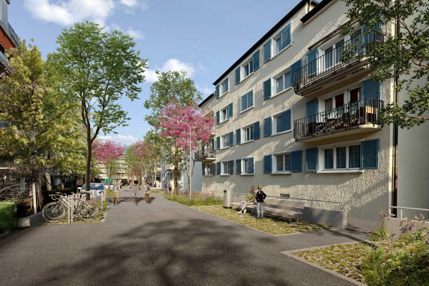 Die Bristenstrasse nach der Umsetzung des Projektes