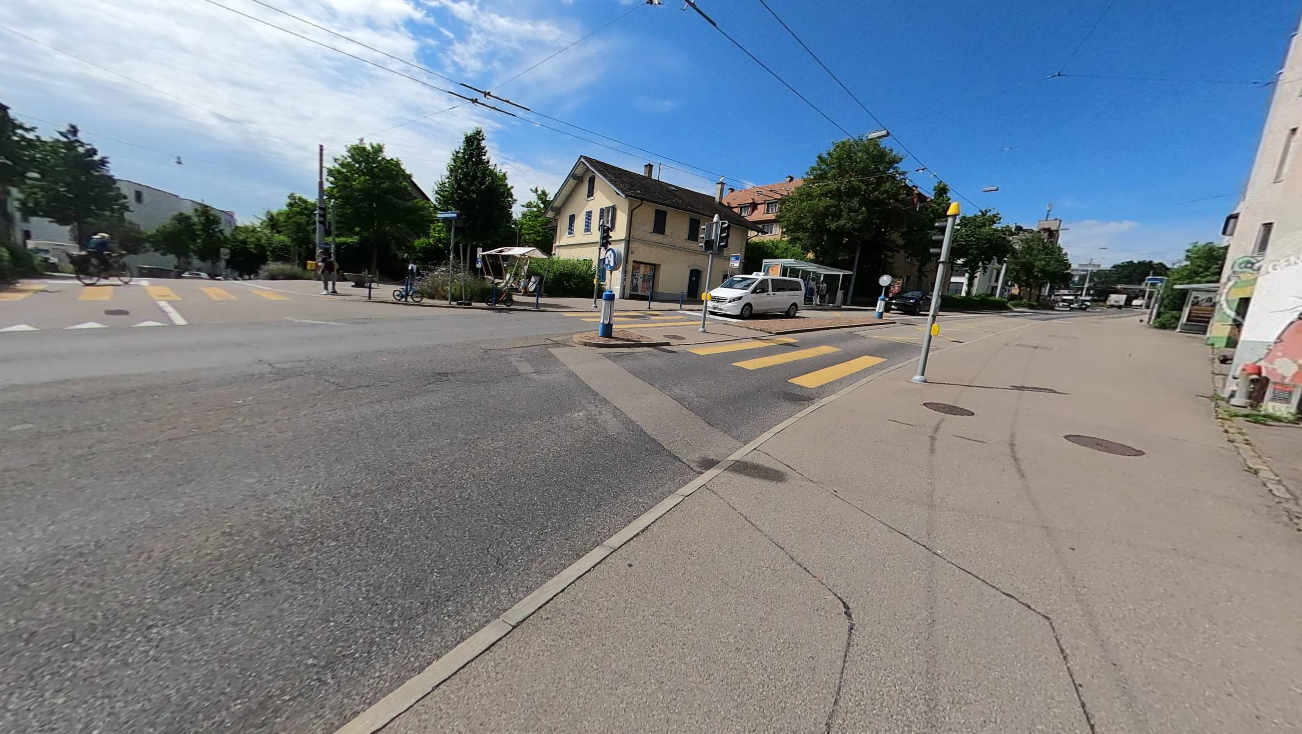 Rötelstrasse auf Höhe Rosengartenstrasse