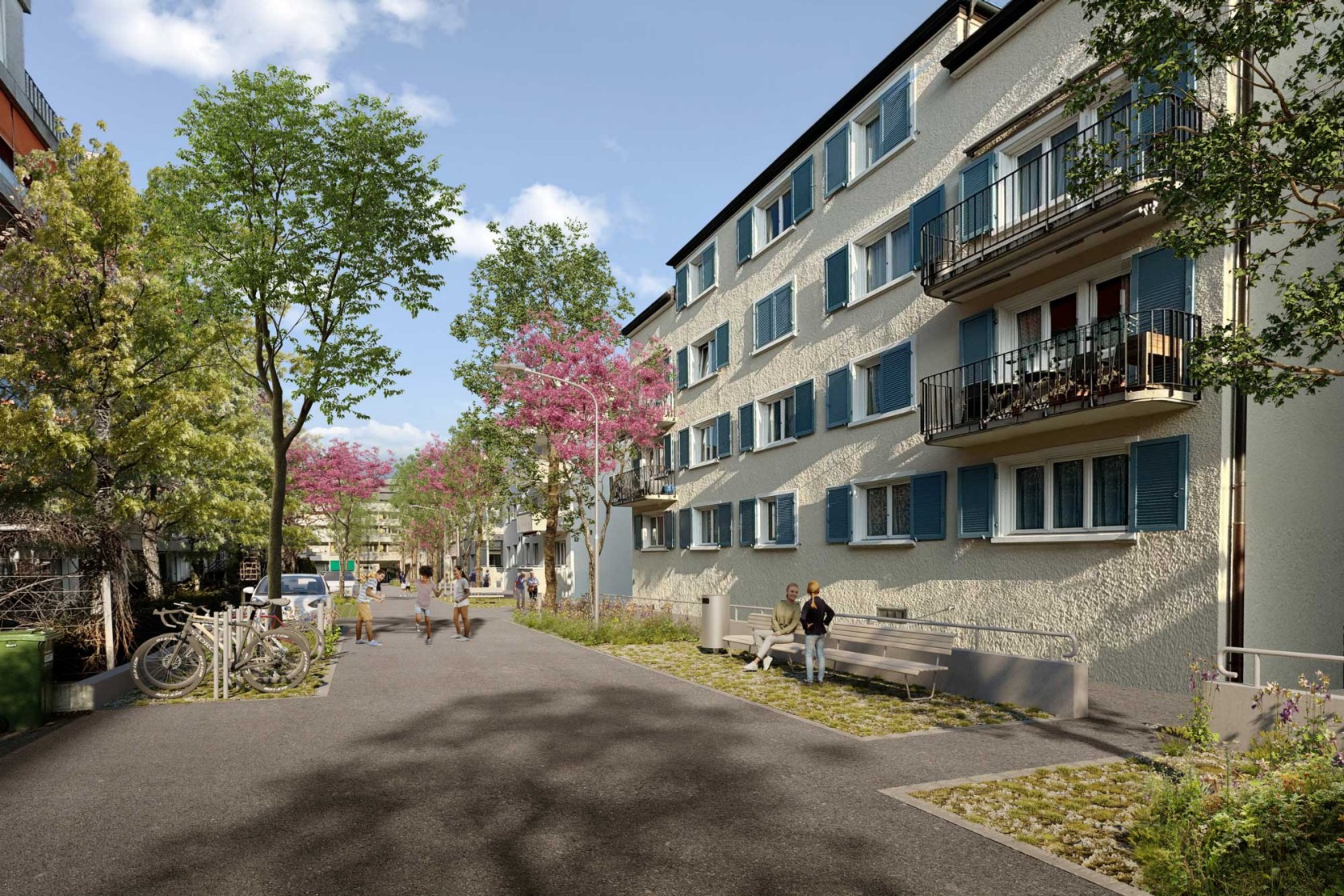 Bristenstrasse vor der Umsetzung des Projekts