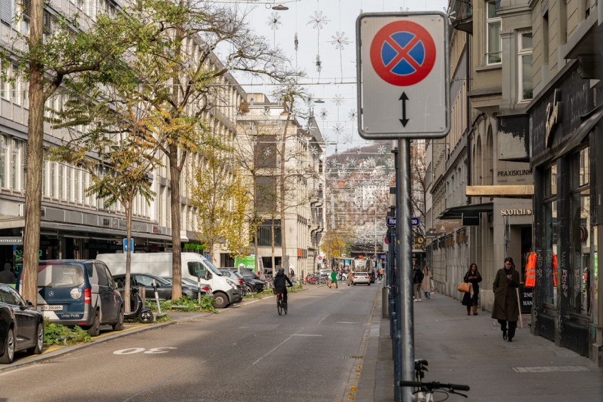 Die Löwenstrasse auf Höhe Hornergasse vor der Umsetzung des Projekts