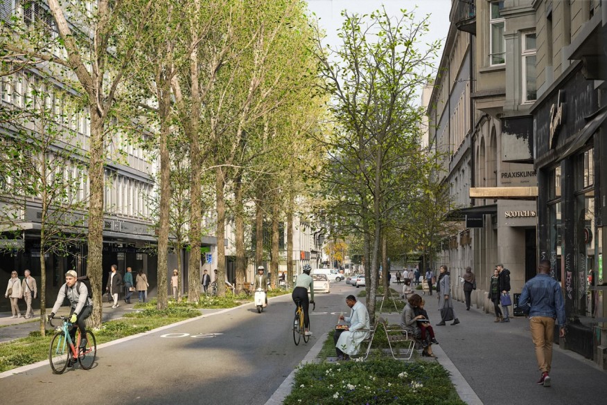 Die Löwenstrasse auf Höhe Hornergasse nach der Umsetzung des Projekts