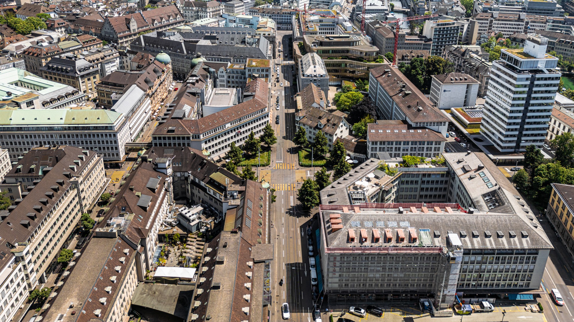 Drohnenbild vom Pelikanplatz