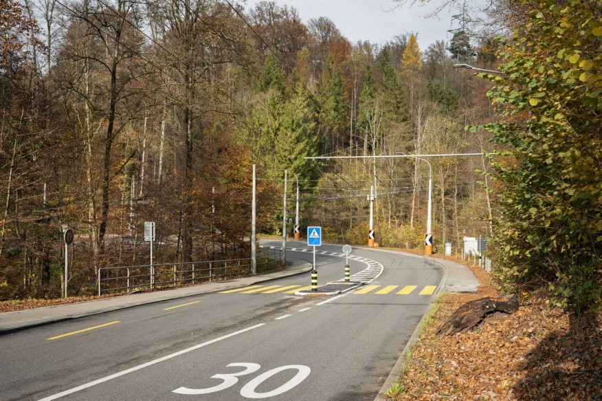 Die Witikonerstrasse vor der Umsetzung des Projektes
