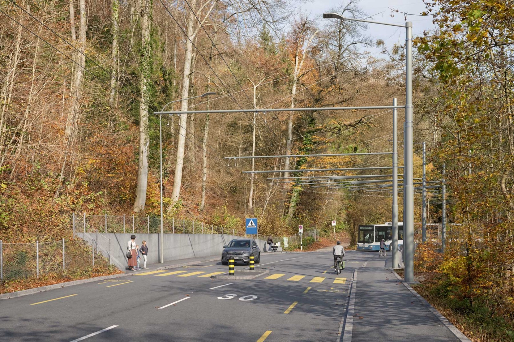 Visualisierung der Witikonerstrasse