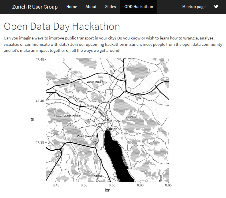 Screenshot des OGD Hackathons
