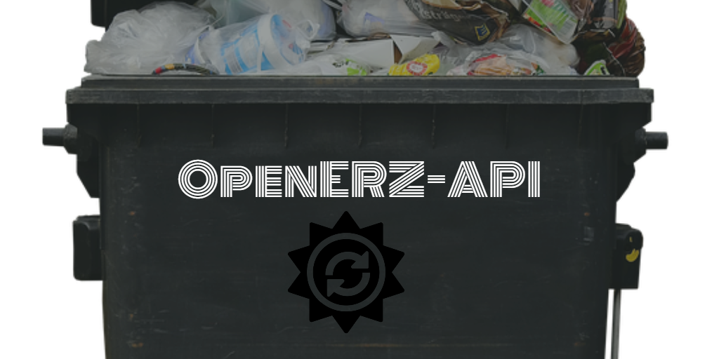 Logo OpenERZ-API mit einem Container