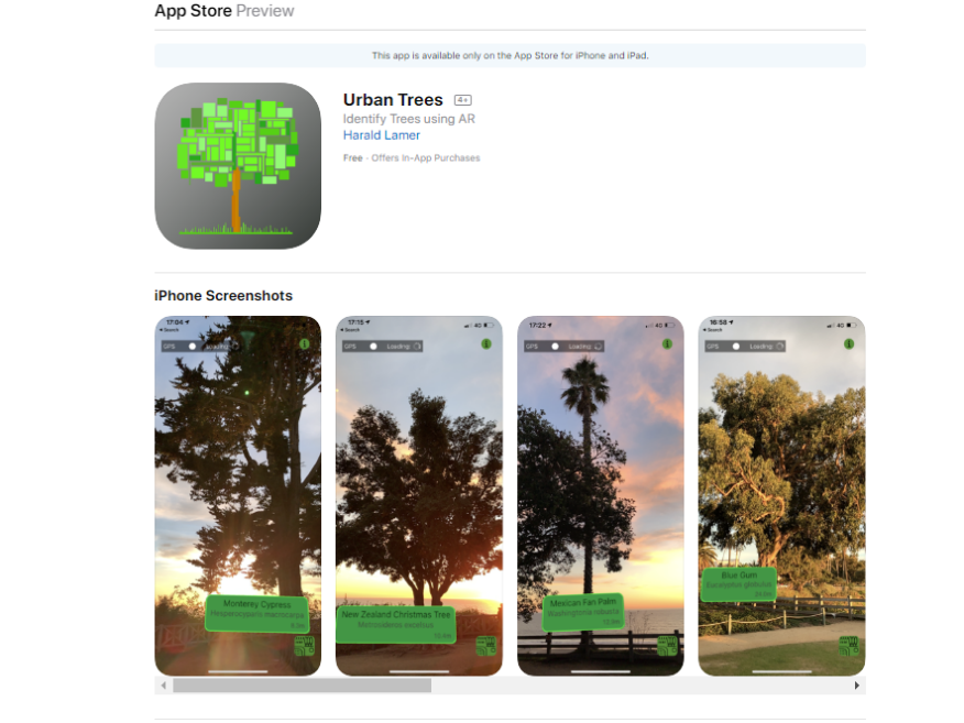 2020_urbanTreeAppStlre Identifiziere Bäume mit AR