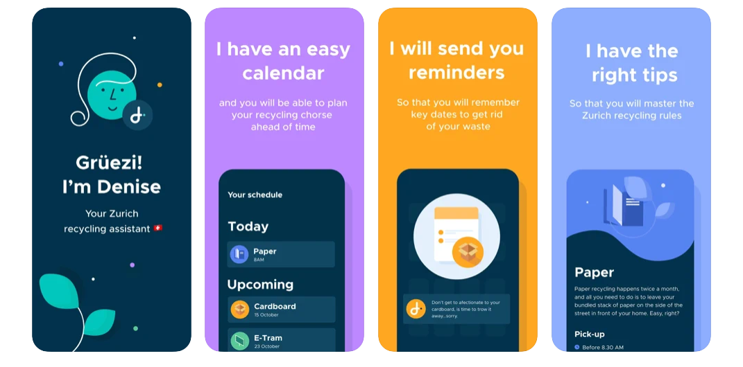 Funktionen der Denise App