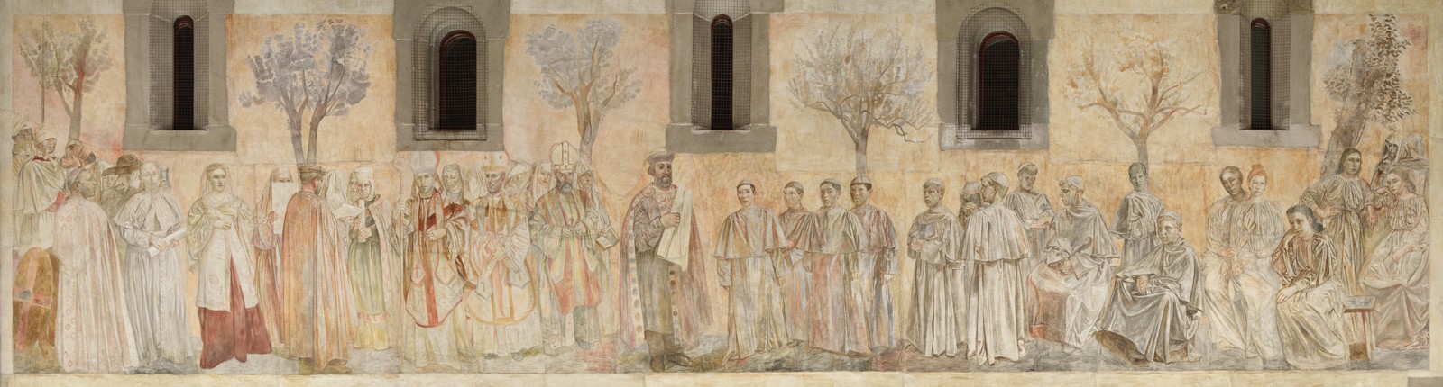 Karl der Grosse gründet die Stiftsschule, Fresko von Paul Bodmer