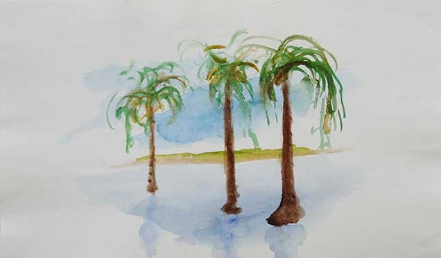 Palmen auf einer Insel