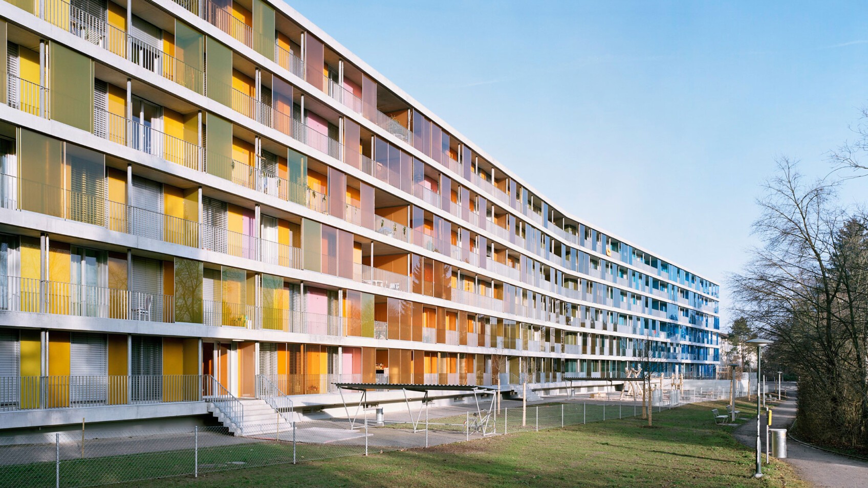 Fassade mit Farbverlauf