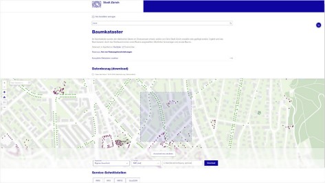 Ausschnitt Appilkation Geodatenportal