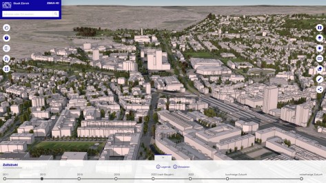 Das Bild zeigt das Zentrum von Oerlikon im Jahr 2013