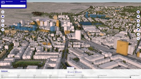 Das Bild zeigt das Zentrum von Oerlikon im Jahr 2023