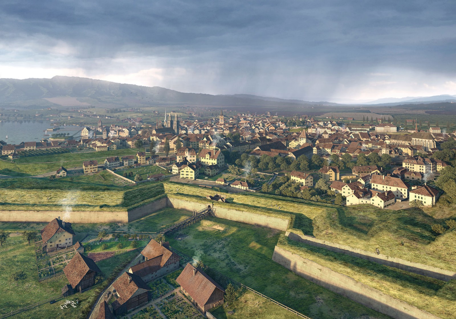 Lebensbild Zürich um 1800 (Bild ikonaut/AfS Stadtarchäologie)
