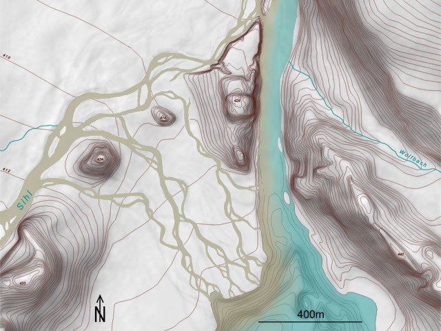 Deltabildung durch die Sihl (Grafik AfS/Archäologie/Urs Jäggin)