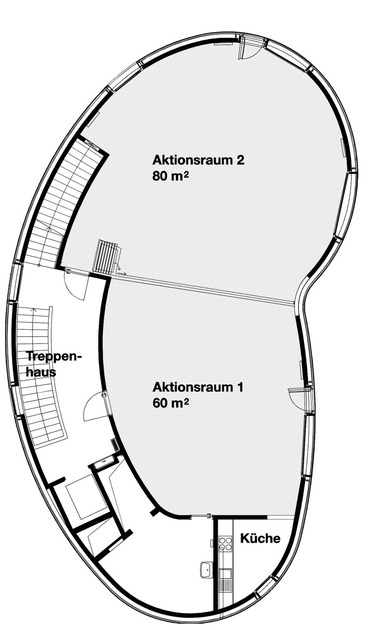 Grundriss Aktionsraum 1 und 2