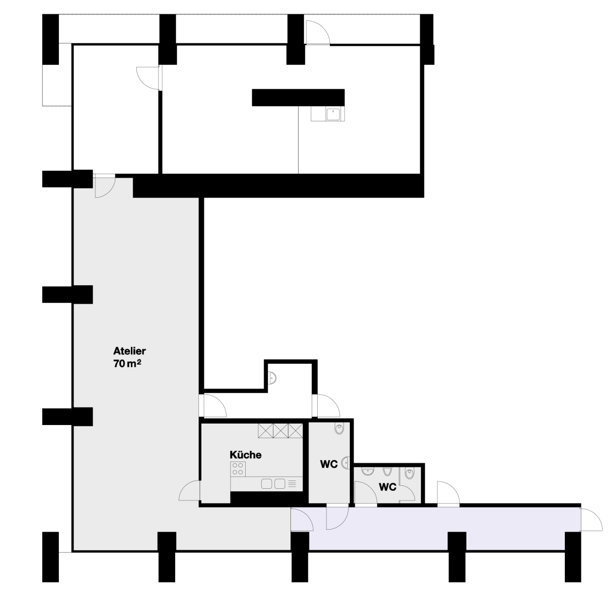 Grundriss Atelier