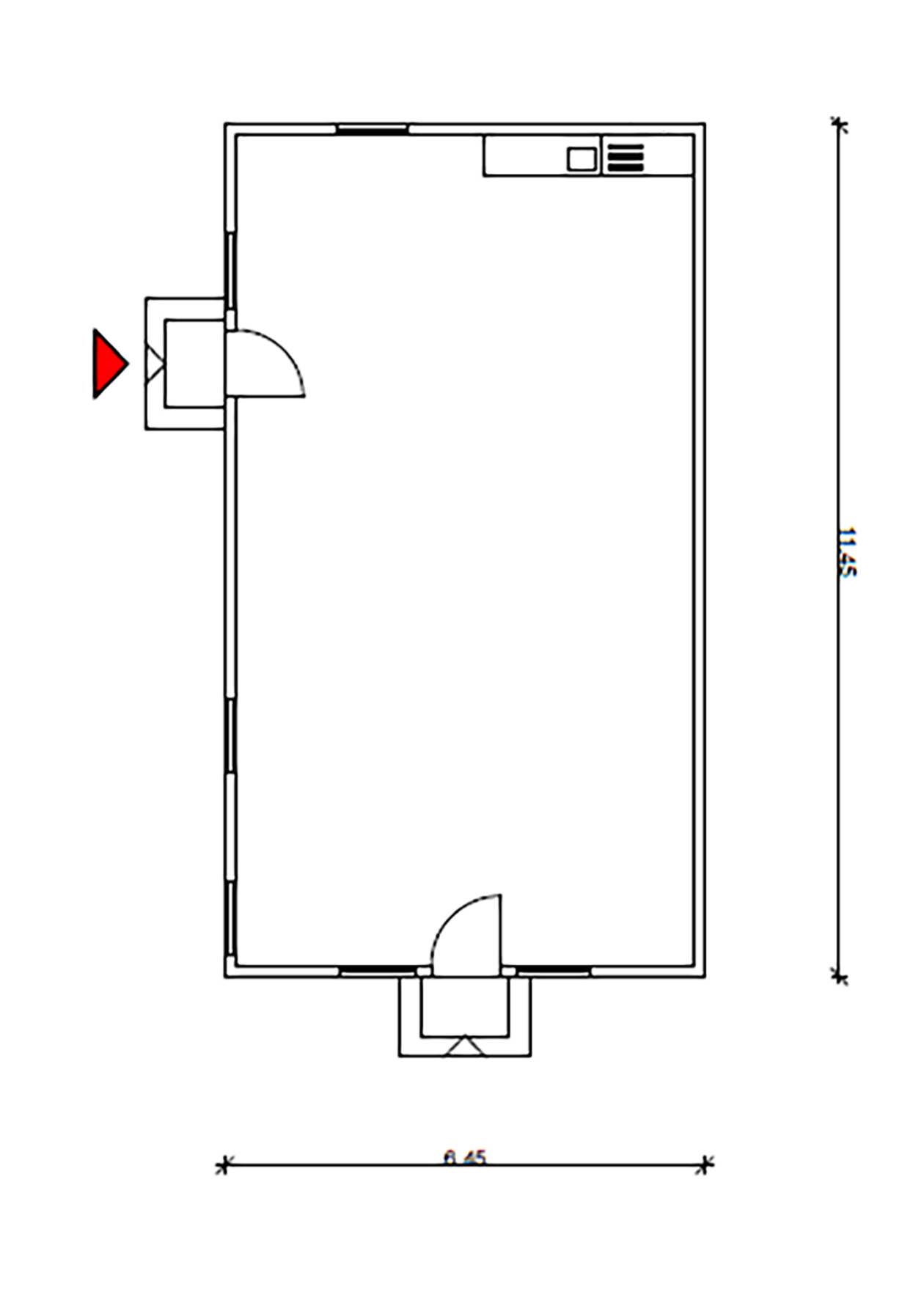 Grundriss Spielbaracke
