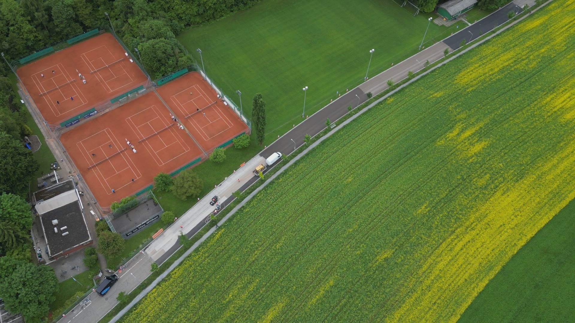 Helle Strassenbeläge in Witikon